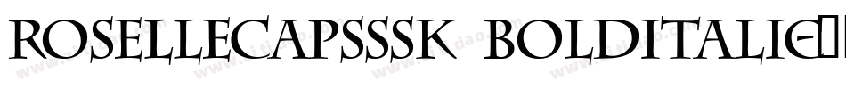 RoselleCapsSSK BoldItalic字体转换